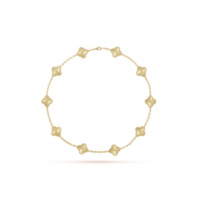 VAN CLEEF ARPELS VINTAGE ALHAMBRA NECKLACE, 10 MOTIFS - YELLOW GOLD  VCARP3JJ00